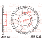 Couronne JT SPROCKETS Acier Standard - 520 JTR1225.36