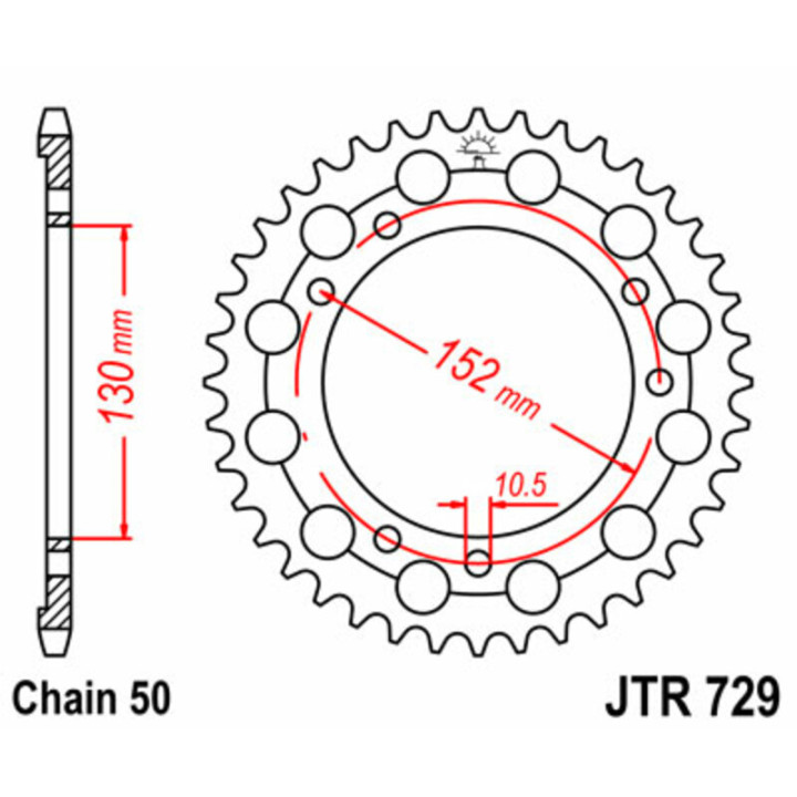 Couronne JT SPROCKETS Acier Standard - 530 JTR729.46