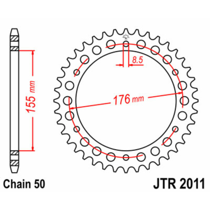 Couronne JT SPROCKETS Acier Standard - 530 JTR2011.45