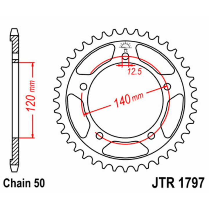 Couronne JT SPROCKETS Acier Standard - 530 JTR1797.41