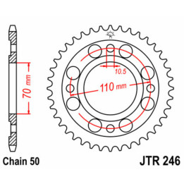Couronne JT SPROCKETS Acier Standard - 530 JTR246.41