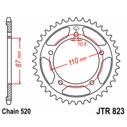Couronne JT SPROCKETS Acier Standard - 520 JTR823.47