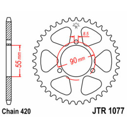 Couronne JT SPROCKETS Acier Standard - 420 JTR1077.47