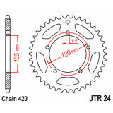 Couronne JT SPROCKETS Acier Standard - 420 JTR24.50 | Oxmoto