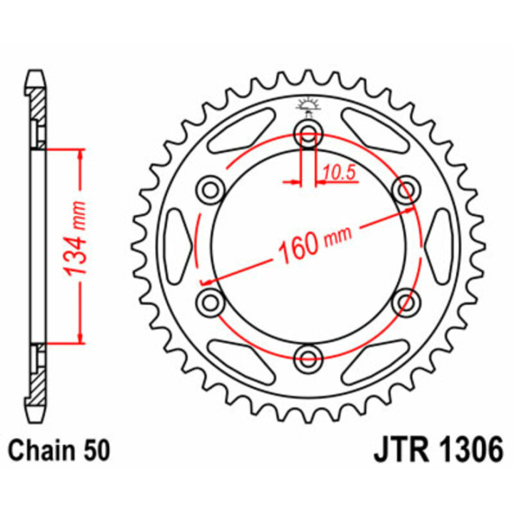 Couronne JT SPROCKETS Acier Standard - 530 JTR1306.40