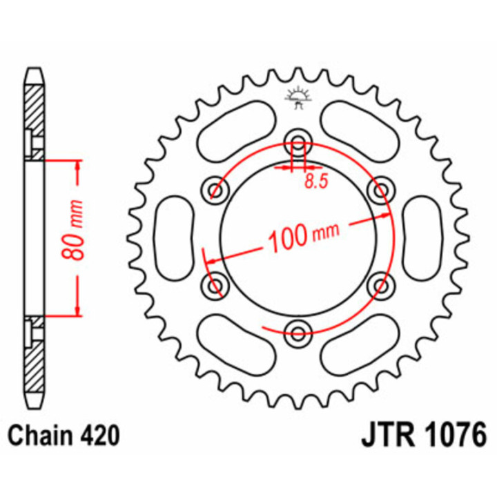 Couronne JT SPROCKETS Acier Standard - 420 JTR1076.52