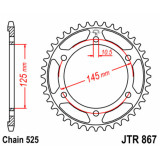 Couronne JT SPROCKETS Acier Standard - 525 JTR867.42