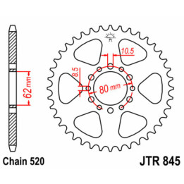 Couronne JT SPROCKETS Acier Standard - 520 JTR845.40