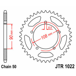 Couronne JT SPROCKETS Acier Standard - 530 JTR1022.40