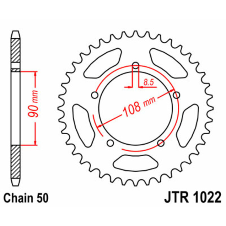 Couronne JT SPROCKETS Acier Standard - 530 JTR1022.40