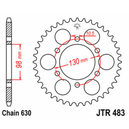 Couronne JT SPROCKETS Acier Standard - 630 JTR483.35