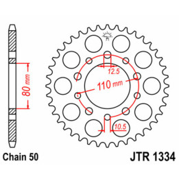 Couronne JT SPROCKETS Acier Standard - 530 JTR1334.43
