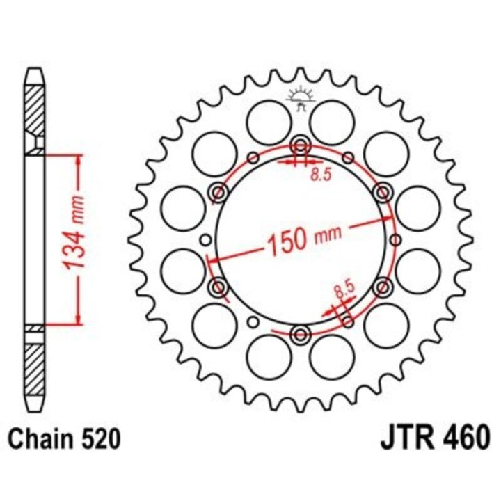 Couronne JT SPROCKETS Acier Standard - 520 JTR460.52