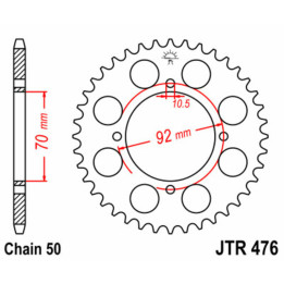 Couronne JT SPROCKETS Acier Standard - 530 JTR476.45