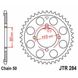 Couronne JT SPROCKETS Acier Standard - 530 JTR284.48