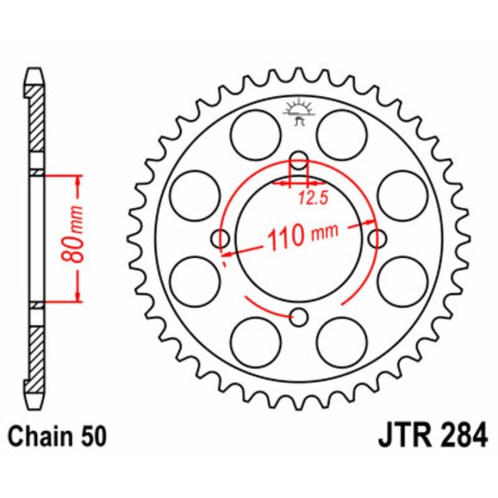 Couronne JT SPROCKETS Acier Standard - 530 JTR284.48