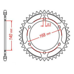 Couronne JT SPROCKETS Acier Standard - 525 JTR6.47 | Oxmoto