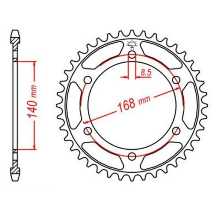 Couronne JT SPROCKETS Acier Standard - 525 JTR6.47 | Oxmoto