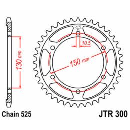 Couronne JT SPROCKETS Acier Standard - 525 JTR300.42