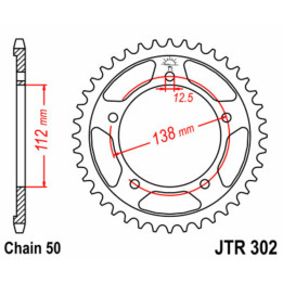 Couronne JT SPROCKETS Acier Standard - 530 JTR302.43