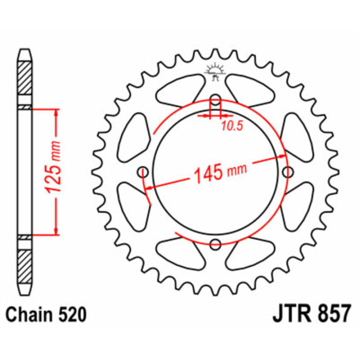 Couronne JT SPROCKETS Acier Standard - 520 JTR857.46