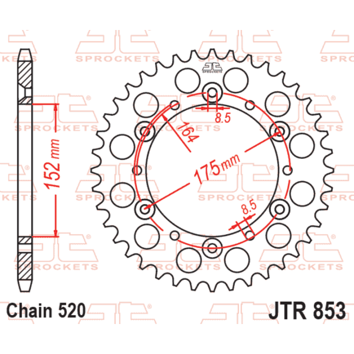 Couronne JT SPROCKETS Acier Standard - 520 JTR853.42