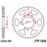 Couronne JT SPROCKETS Acier Standard - 520 JTR1826.40
