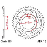 Couronne JT SPROCKETS Acier Standard - 525 JTR10.45 | Oxmoto