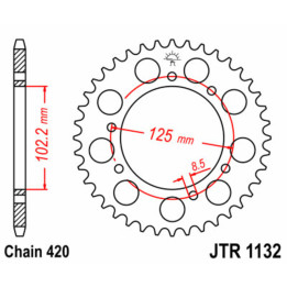 Couronne JT SPROCKETS Acier Standard - 420 JTR1132.53