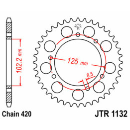 Couronne JT SPROCKETS Acier Standard - 420 JTR1132.59
