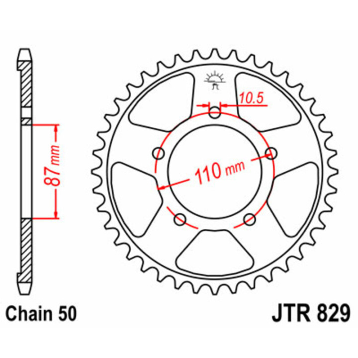 Couronne JT SPROCKETS Acier Standard - 530 JTR829.47