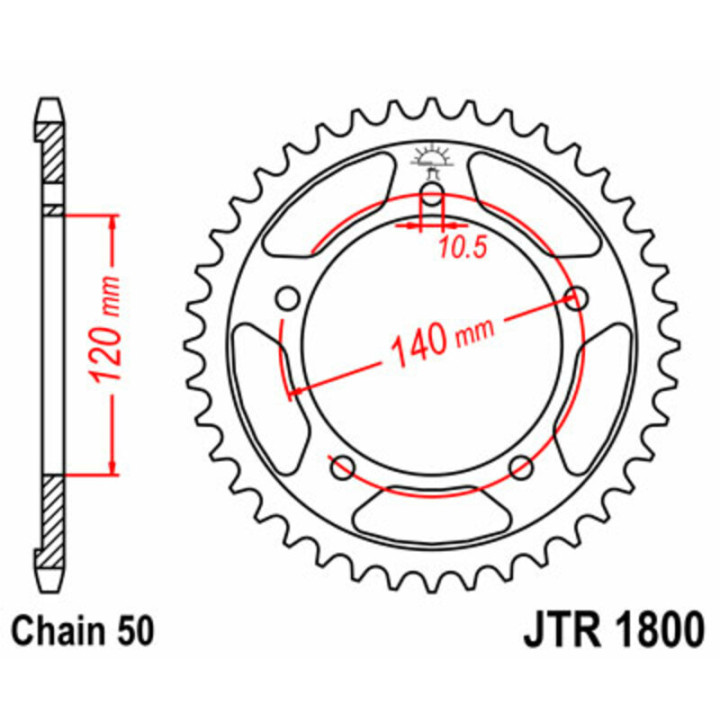 Couronne JT SPROCKETS Acier Standard - 530 JTR1800.43