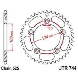 Couronne JT SPROCKETS Acier Standard - 525 JTR744.38