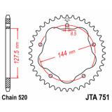 Couronne JT SPROCKETS acier standard - 520 - Nécessite un porte couronne JT SPROCKETS JTR751.43
