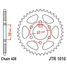 Couronne JT SPROCKETS Acier Standard - 428 JTR1010.46