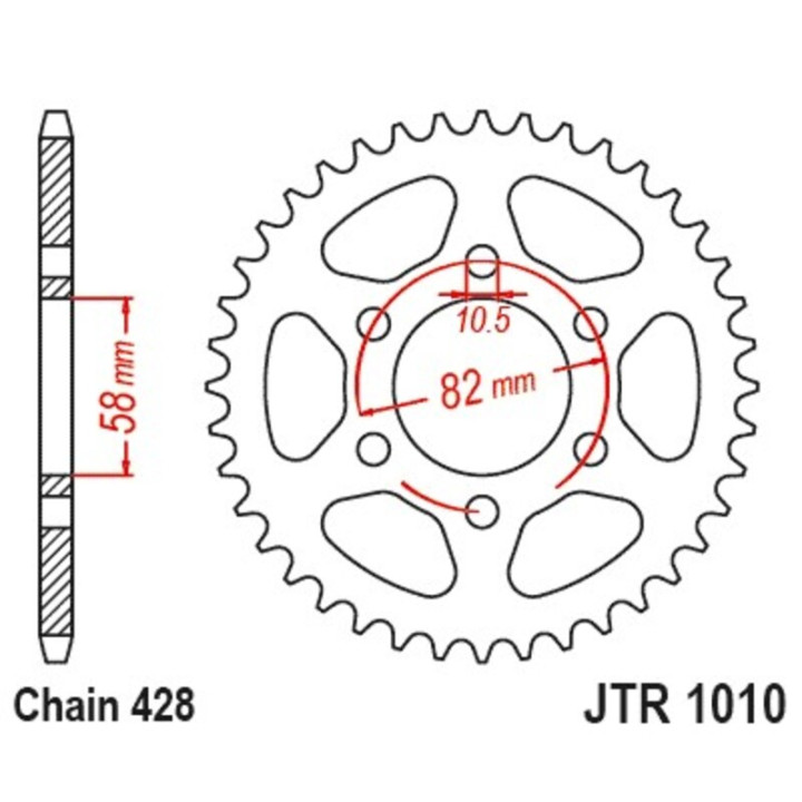 Couronne JT SPROCKETS Acier Standard - 428 JTR1010.46