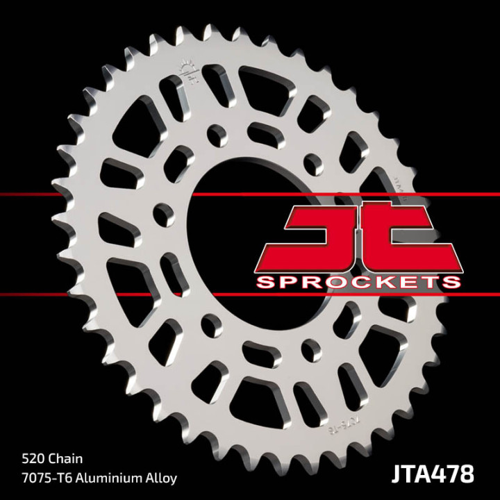 Couronne JT SPROCKETS alu standard - 520 JTA478.44 | Oxmoto