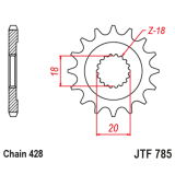 Pignon JT SPROCKETS acier standard - 428 JTF785.13 | Oxmoto
