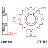 Pignon JT SPROCKETS acier anti-bruit 582 - 520 | Oxmoto