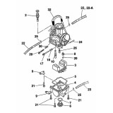 Carburateur Keihin PWK38 Air Striker/Quad Vent | Oxmoto