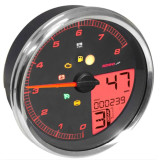 Compteur KOSO HD-05 pour Harley-Davidson - cerclage argent BA072100
