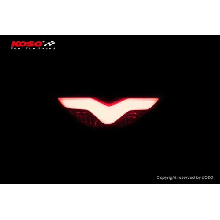 Feu arrière LED KOSO - rouge | Oxmoto