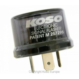 Relais clignotant KOSO Digital, 12 V, connecteur à 3 broches, adaptateur inclus, sans signal sonore