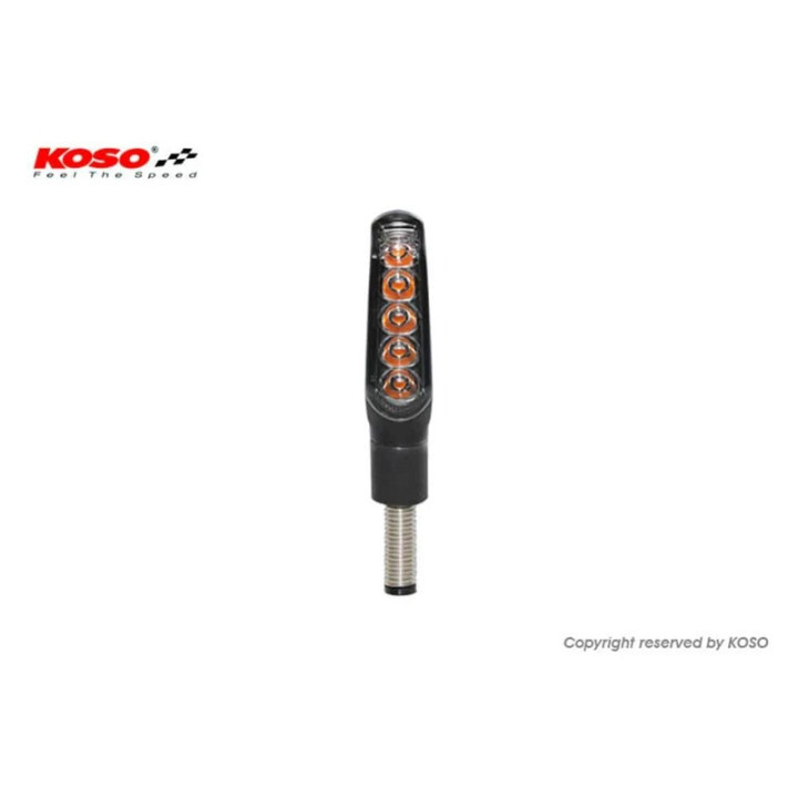 Clignotant Led KOSO GW-01 L'Unite - Noir | Oxmoto