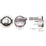 KOSO D64 DL-03S (Black) Speedometer + Tachometer +Indicator Lights (Display LCD)