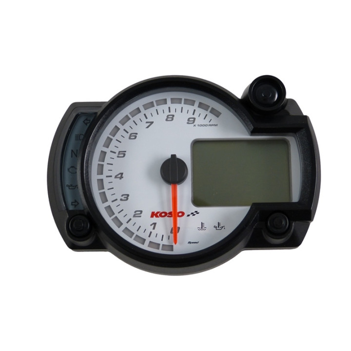 Tachymètre KOSO RX2NR+ avec thermomètre et alarme de température - shiftlight