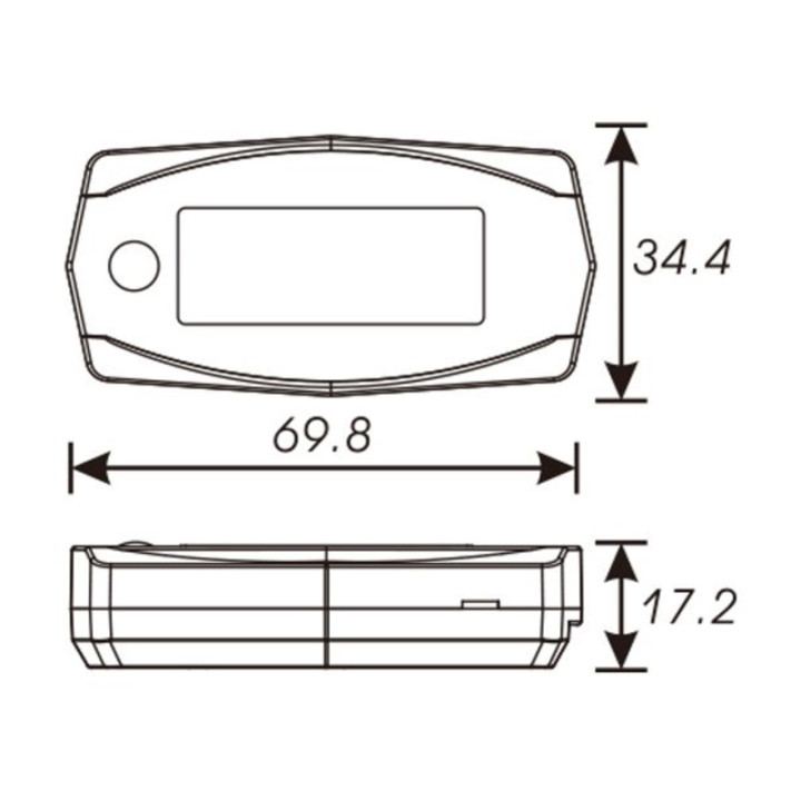 Compteur d'heure + compte tour KOSO Mini Style universel