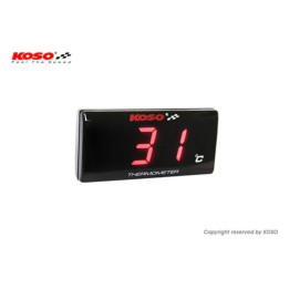 Thermomètre KOSO Superslim - rouge | Oxmoto