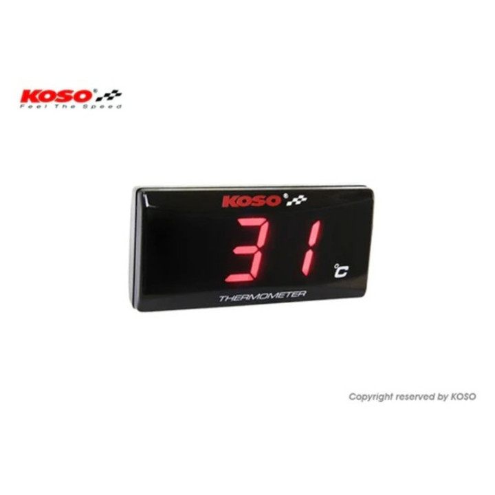Thermomètre KOSO Superslim - rouge | Oxmoto