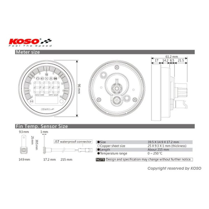 Compteur de vitesse multifonction KOSO DL-04 pour BMW R NineT - Plug and Play